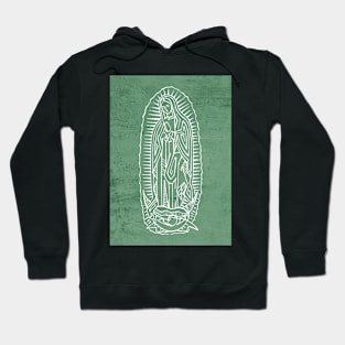 Digital illustration of Our Lady of Guadalupe Hoodie